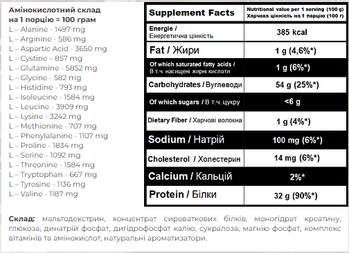 Super Mass Gainer - 1000g Vanilla 100-26-6510180-20 фото