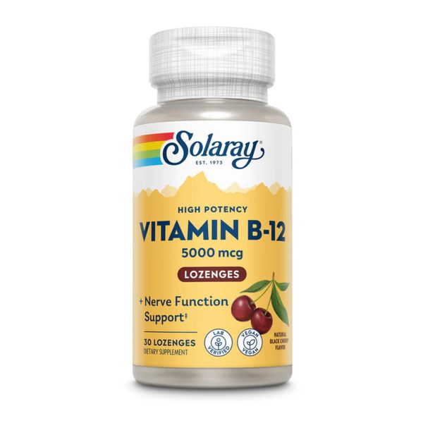 Vitamin B-12 5000mcg - 30 lozenges Natural Cherry 2023-10-2388 фото