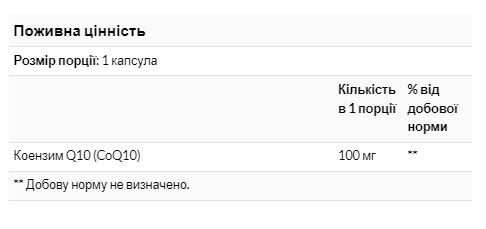 COQ10 100mg - 30 vcaps 100-30-3542725-20 фото