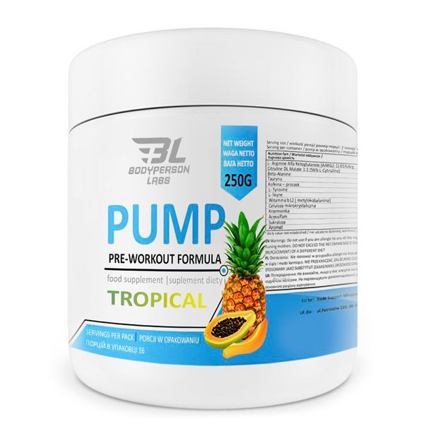 Pre-Workout Formula - 250g Tropical 100-80-5150525-20 фото