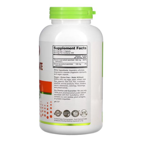 Sodium Ascorbate - 250 caps 2022-10-1727 фото