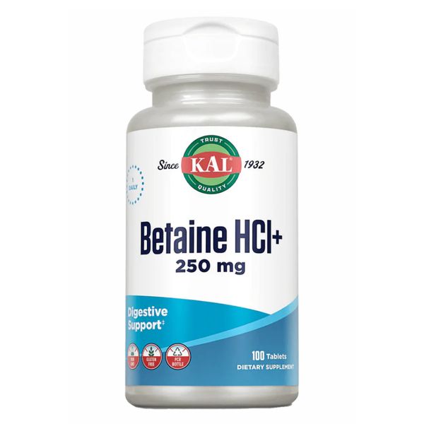 Betaine HCl Plus 250mg - 100 tabs 2022-10-1006 фото