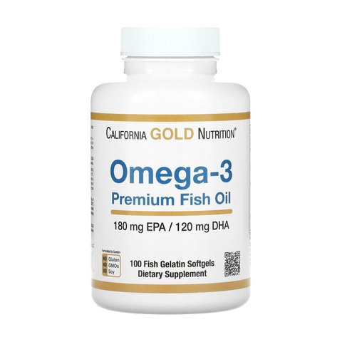 Omega-3 Premium Fish Oil 180mg - 100 softgels 2022-09-0726 фото