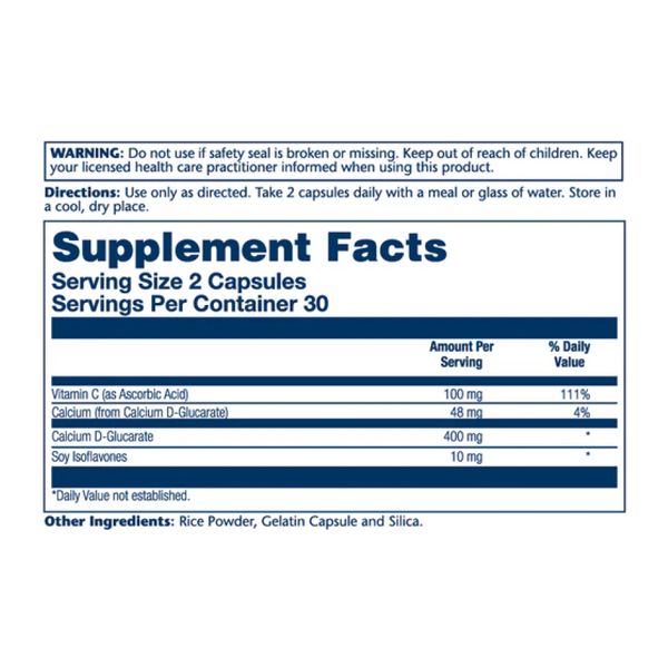 Calcium D-Glucarate 400mg - 60 caps 2023-10-2398 фото