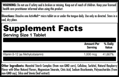 B12 Methylcobalamin 1000mcg - 60 tabs Berry 2022-10-1011 фото