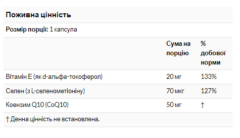 CoQ10 50mg - 50 Softgels 100-76-0449692-20 фото