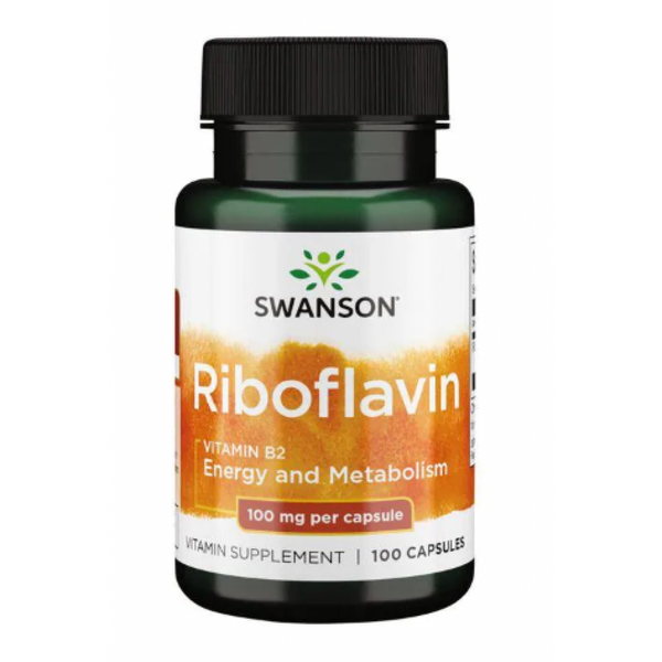 Riboflavin Vitamin B-2 100mg - 100caps (До 02.25) 2023-10-3046 фото