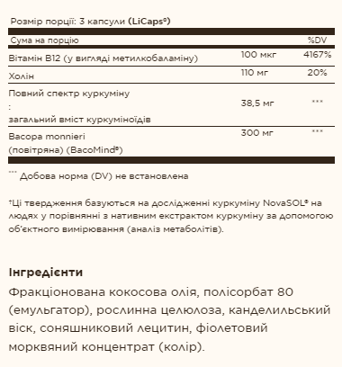 Full Spectrum Curcumin Brain Works - 90 Licaps (До 02.25) 2023-10-3048 фото