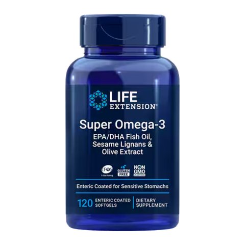 Super Omega-3 EPA/DHA Fish Oil, Sesame Lignans & Olive Extract - 120 softgels 2023-10-2657 фото