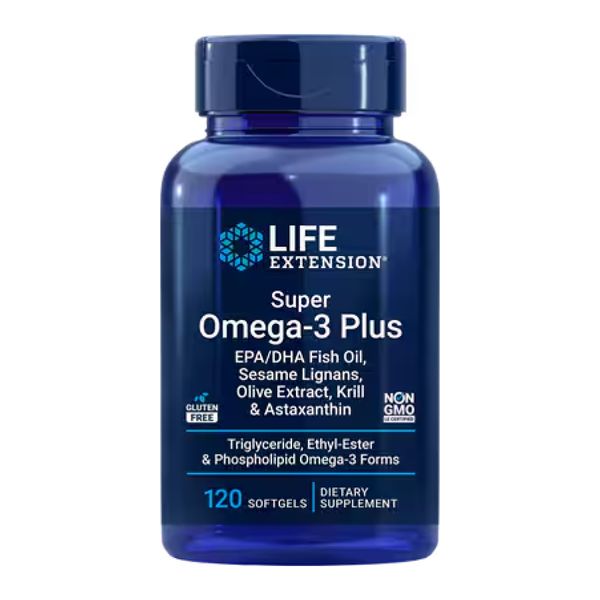 Super Omega-3 Plus EPA/DHA Fish Oil, Sesame Lignans, Olive Extract, Krill Astaxanthin - 120 softgels 2023-10-2658 фото