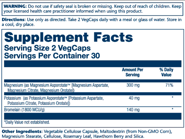 Magnesium & Potassium Asporotate - 60 vcaps 2022-10-1022 фото