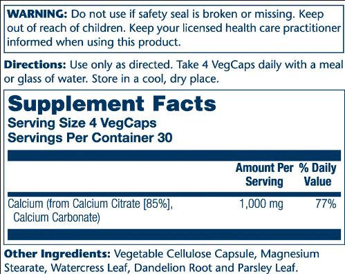 Calcium Citrate 1000mg - 120 vcaps 2022-10-1023 фото