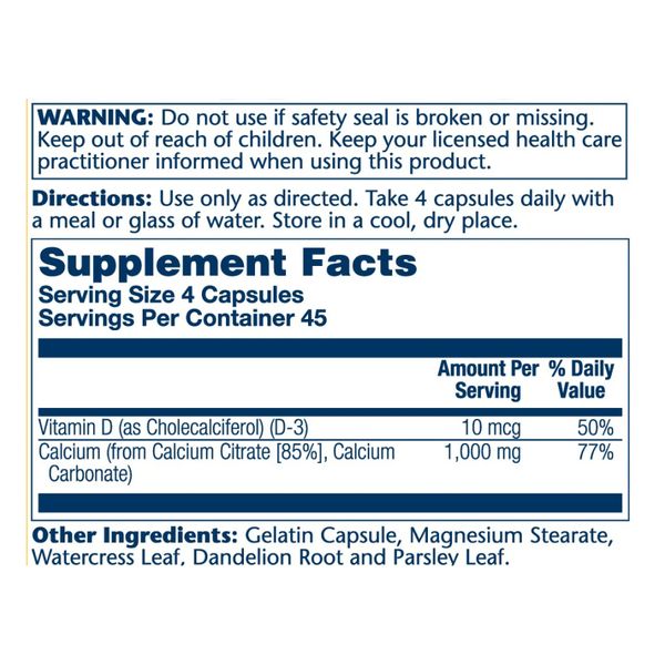 Calcium Citrate w/Vit D-3 1000mg - 180 caps 2023-10-2416 фото